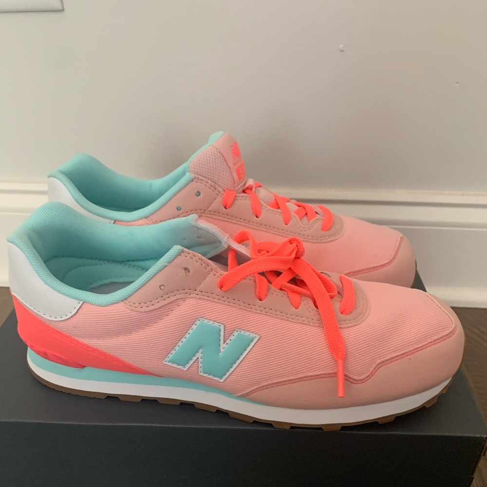 New Balance Pink and Aqua Sneakers
